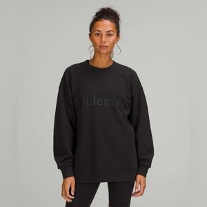 EUC • Lululemon • Perfectly Oversized Crew *Fleece • Black • Size 8 • SOLD OUT